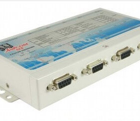שרת IP לשליטה ב-4 יציאות RS232 כולל RS232 DB9 to TCPIP בצבע לבן VSCOM NetCom 411 800150 (2)