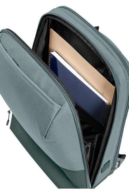 תיק גב סמסונייט למחשב נייד בצבע תכלת– Samsonite LIGHTBLUES15.6 StackD Biz 15.6 Backpack Laptop Bag (2)