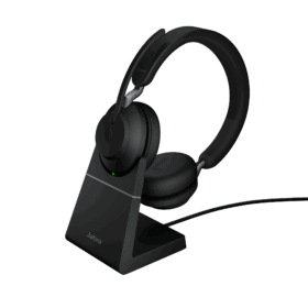 אוזניות ג'אברה Bluetooth עם סינון רעשים ועמדת טעינה Jabra Evolve2 65 Professional Headset