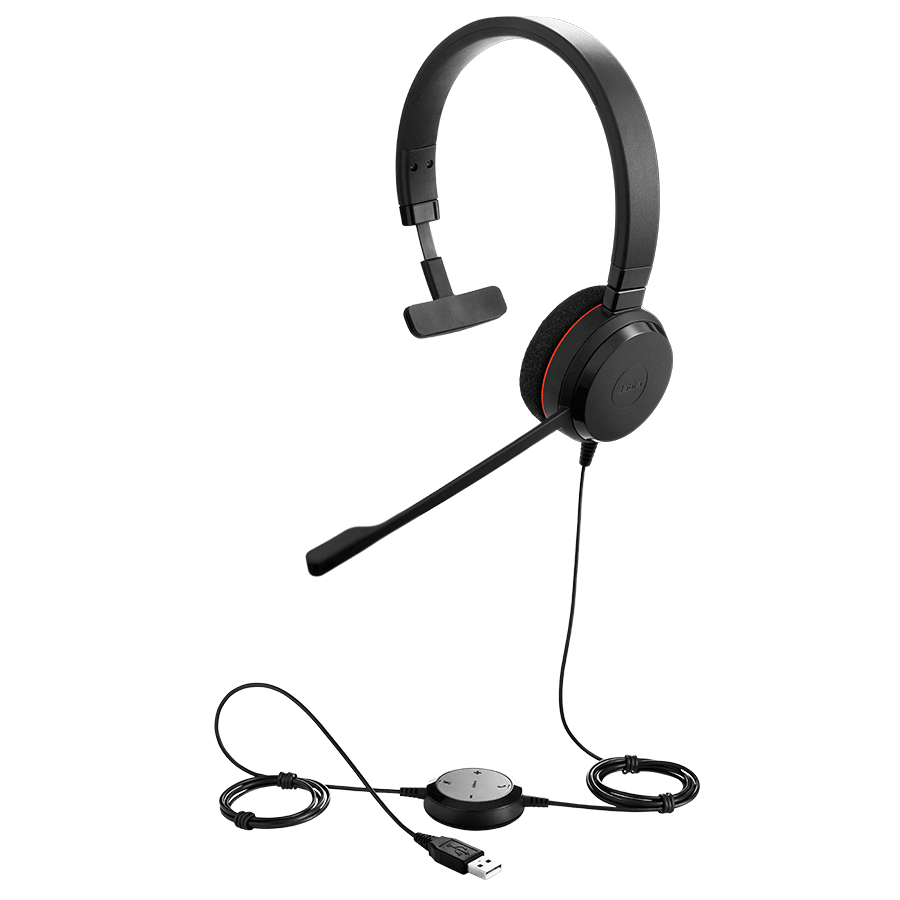 אוזניות ג'אברה מדונה עם סינון רעשים Jabra Evolve 20 Professional Headset