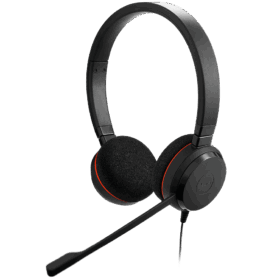 אוזניות ג'אברה עם סינון רעשים ובקר שליטה Jabra Evolve 20 UC Stereo Professional Headset