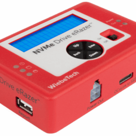NVMe Drive eRazer מחק באופן מלא ובטוח כונני SSD של NVMe M.2 ו-U.2 בצבע אדום wiebetech 31552-1964-0000 (5)