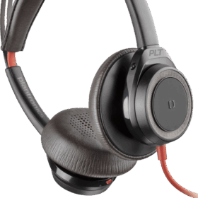 אוזניות חוטיות חיבור USB פולי POLY 211144-01 BLACKWIRE 7225 BW7225 USB-A BLACK