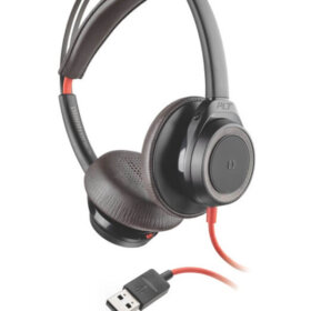 אוזניות חוטיות חיבור USB פולי POLY 211144-01 BLACKWIRE 7225 BW7225 USB-A BLACK (3)