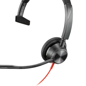 אוזניות חוטיות חיבור USB פולי POLY 213938-01 BLACKWIRE 3325 BW3325 USB-AIN (4)