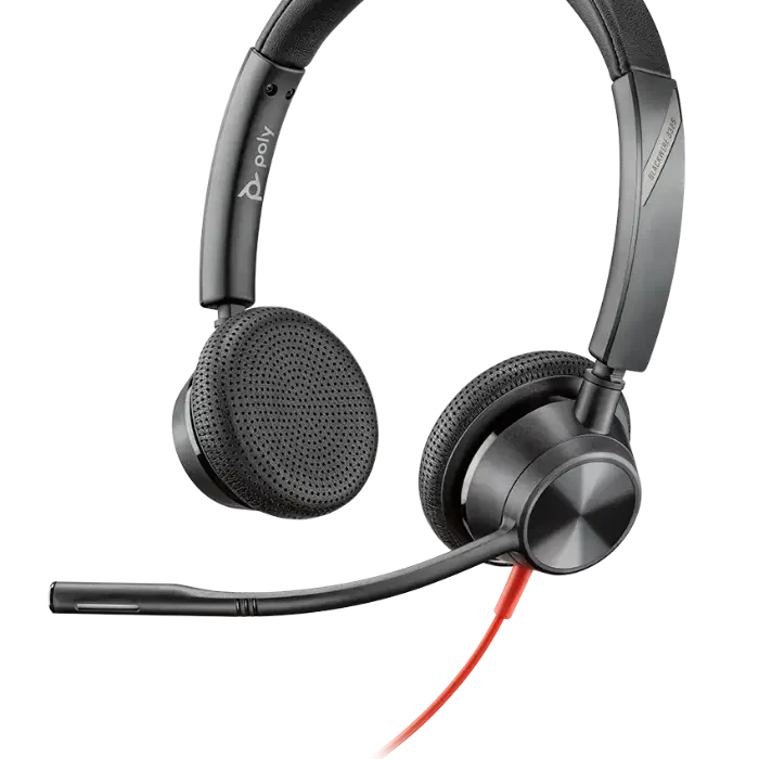 אוזניות חוטיות חיבור USB פולי POLY 214013-01 BLACKWIRE 3320 BW3320-M USB-CIN (3)