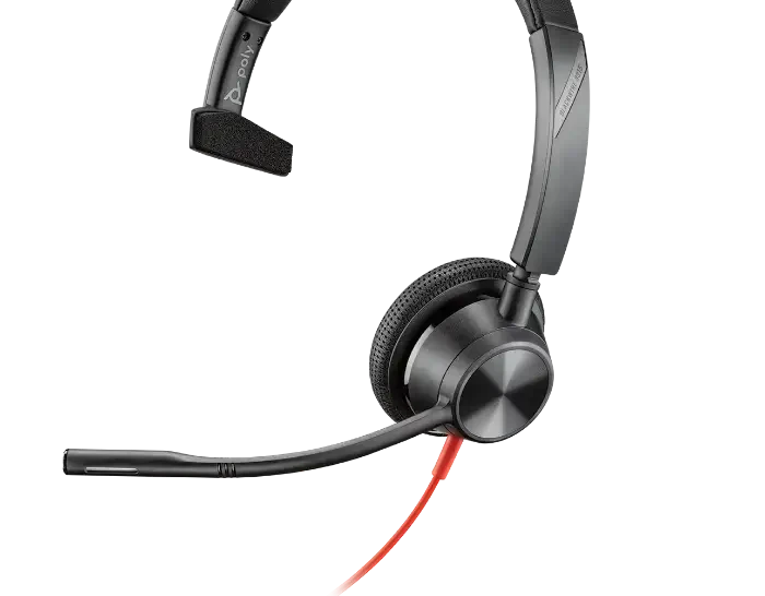 אוזניות חוטיות חיבור USB פולי POLY 214013-01 BLACKWIRE 3320 BW3320-M USB-CIN (4)