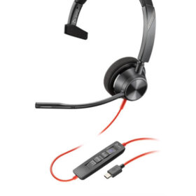 אוזניות חוטיות עם מיקרופון חיבור USB-C פולי POLY 214011-01 Blackwire 3310 M USB-C Headset (1)