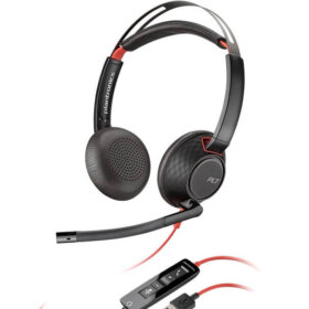 אוזניות חוטיות עם מיקרופון חיבור USB פולי POLY 207576-03 Blackwire C5220- Wired, Dual-Ear (Stereo) Headset with Mic (1)