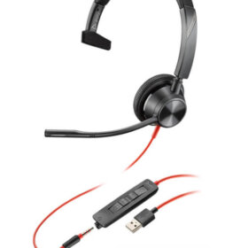 אוזניות חוטיות עם מיקרופון חיבור USB פולי POLY 213936-01 Blackwire 3315 USB-A (1)