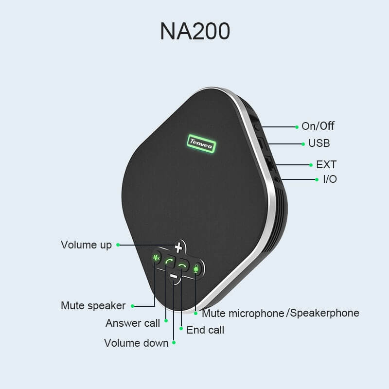 דיבורית שולחנית לחדרי ישיבות TENVEO | TEVO-NA200B | Conference Microphone With Speaker