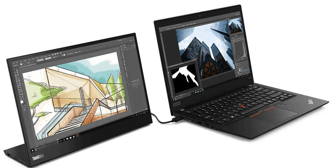 מסך מחשב לנובו נייד Lenovo 61DDUAR6US ThinkVision M14 Portable Monitor