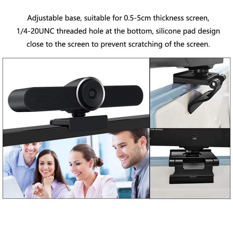 מצלמת רשת עם רמקול מובנה TENVEO TEVO-VA4K USB 4K Ai Auto Framing