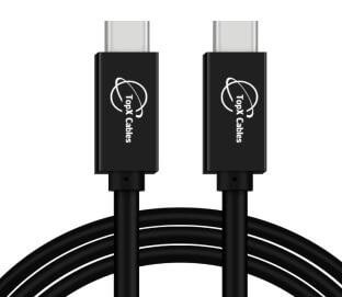 כבל חיבור USB-C זכר לזכר USB-C במהירות 10Gbps באורך 1 מטר TopX USBC10G1M USB3.2 Gen2