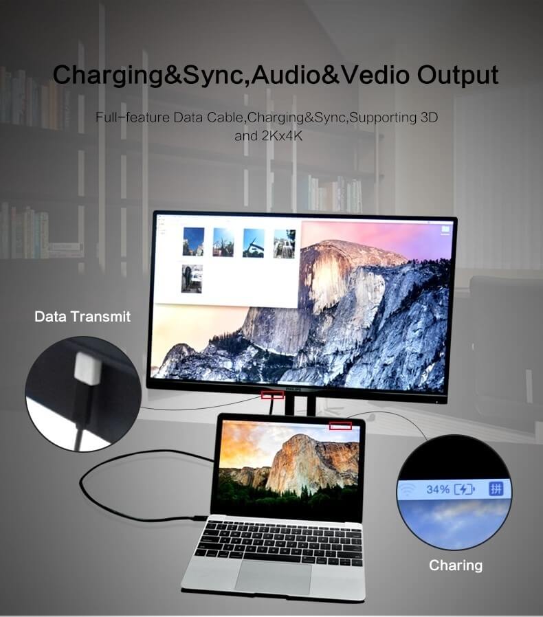 כבל חיבור USB-C זכר לזכר USB-C במהירות 10Gbps באורך 1 מטר TopX USBC10G1M USB3.2 Gen2