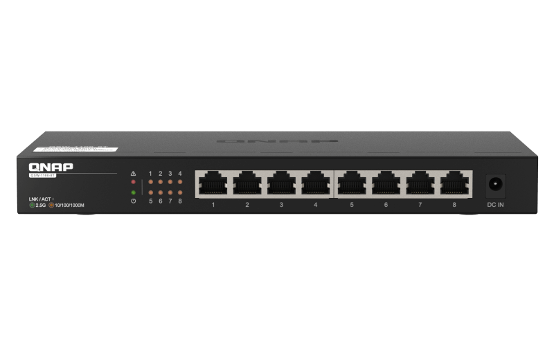 מתג שולחני 8 פורטים קיונאפ Qnap QSW-1108-8T 2.5GbE Unmanaged Switch