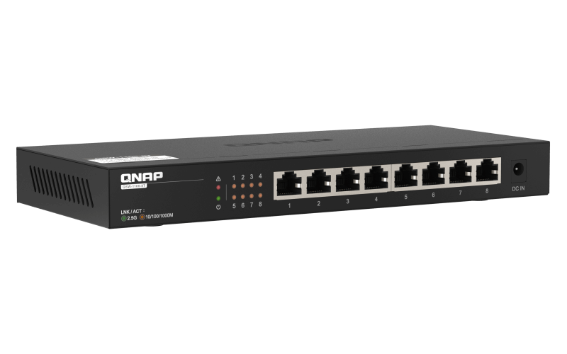 מתג שולחני 8 פורטים קיונאפ Qnap QSW-1108-8T 2.5GbE Unmanaged Switch
