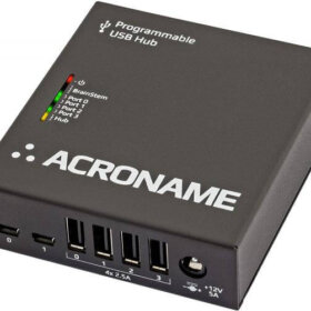 רכזת USB 2.0 תעשייתית חכמה עם 4 יציאות הניתנים לתכנות Acroname S77-USBHUB-2X4 (1)