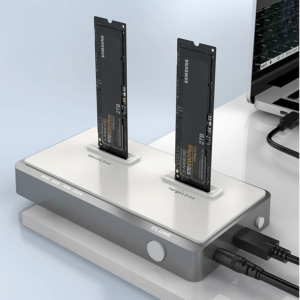 משכפל דיסקים NVMe חיבור USB-C מהירות העתקה עד Rocketek ME922 1.2GBs