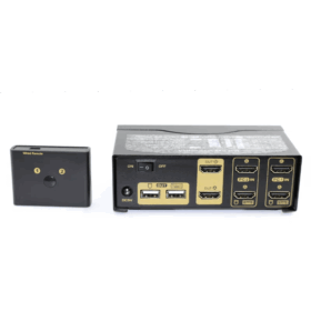 קופסאות מיתוג 2 מסכים HDMI 4K גולד-טאץ' Gold Touch | KVM-HD-2-2 |  2 Port HDMI KVM Switch