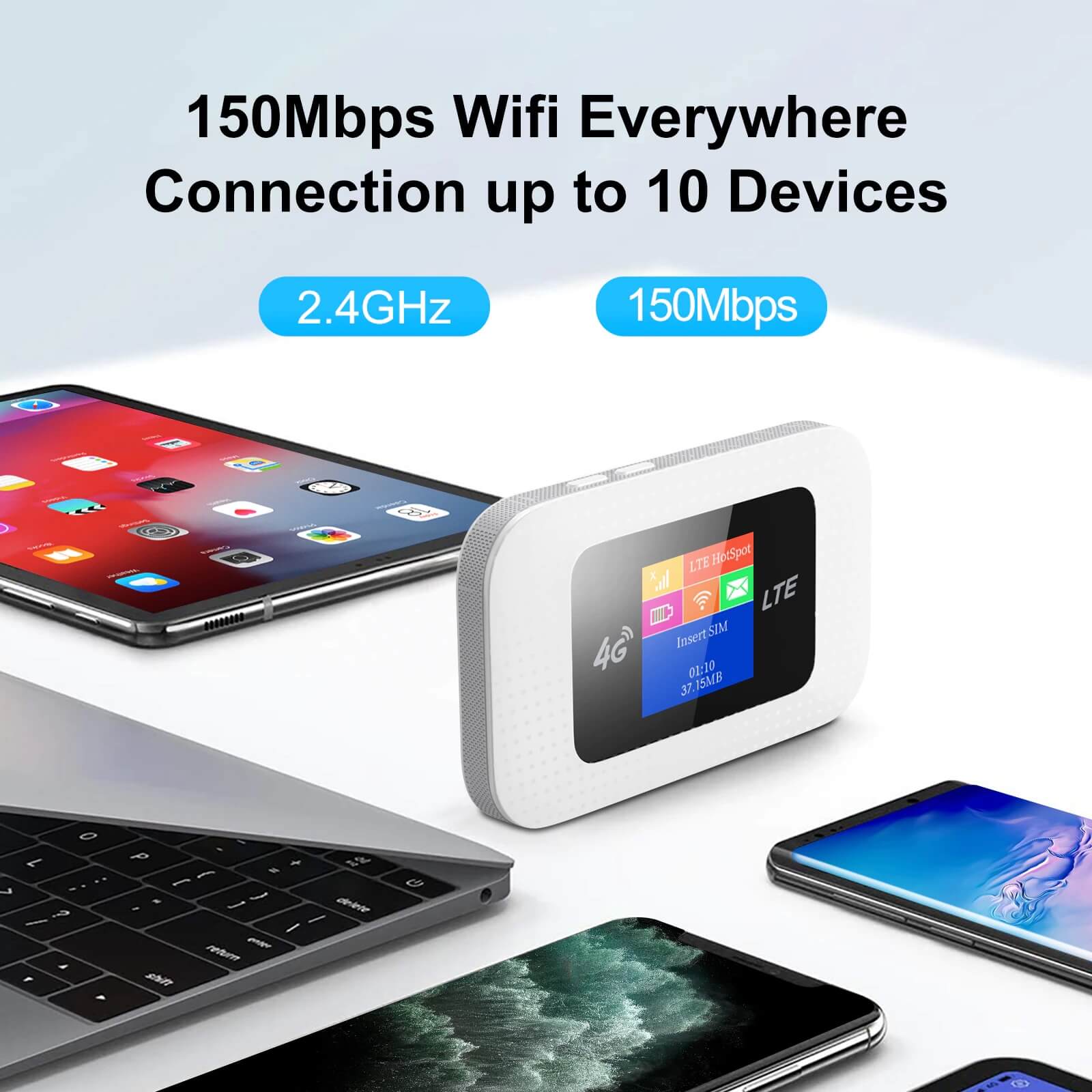 מודם סלולרי דור 4 עם סוללה - OEM | D921| 4G LTE WIFI MODEM – תמונה 2