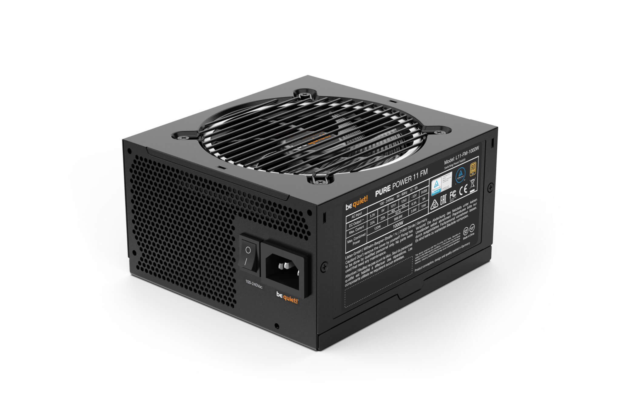 ספק כוח מודולרי be quiet! | BN325 | 1000W | 80+ GOLD| PSU Modular PURE POWER 11 – תמונה 3