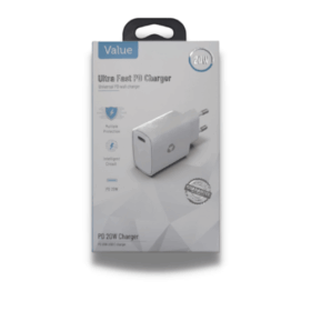 מטען קיר סופר מהיר PD בחיבור USB-C טעינה מהירה Value | VL-PD20 | Ultra Fast PD Charger 20W