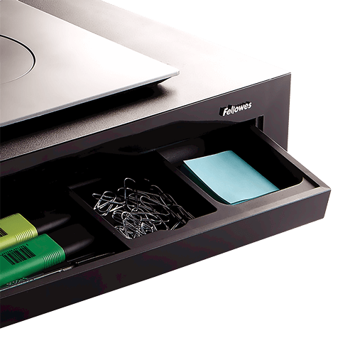 מעמד הגבהה שולחני מעוצב עם מגרה למסך Fellowes | DER8038101 | Designer Suites – תמונה 4