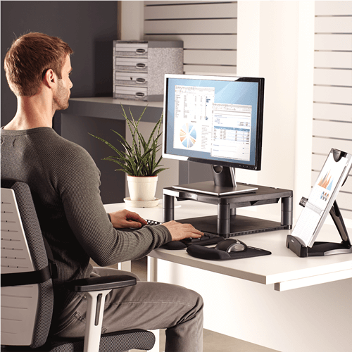 מעמד הגבהה שולחני עם מדף למסך Fellowes | DER9169401 – תמונה 6