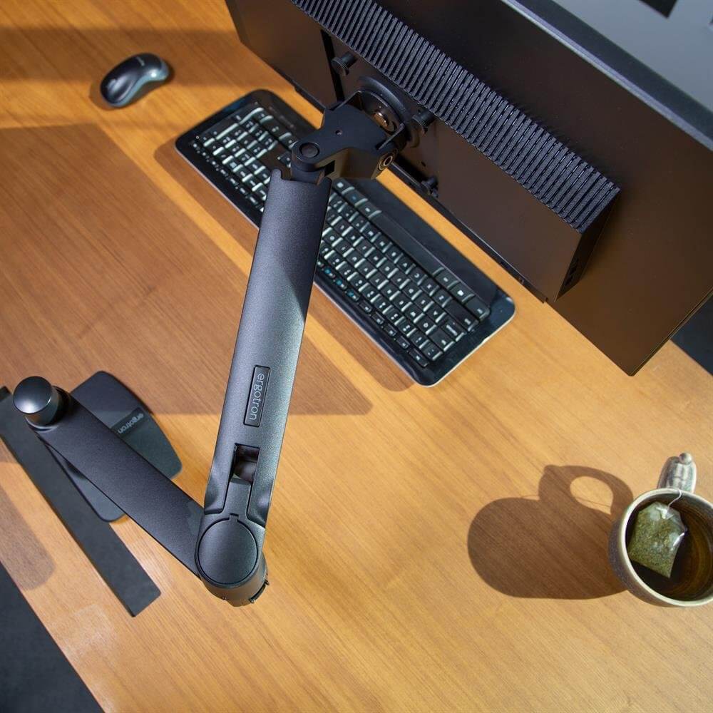 זרוע שולחנית ארגונומית יוקרתית למסך עד 34" אינץ' Ergotron | 45-241-224 – תמונה 8