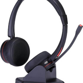 אוזניות Bluetooth שתי אוזניים עם סינון רעשים למוקד טלפוני Mairdi | MRD-890DBT