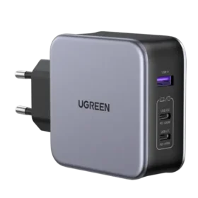 מטען קיר 3 חיבורים USB ו Type-C הספק 140W בצבע שחור UGREEN | 90549 | PD 3.1 Fast Charger