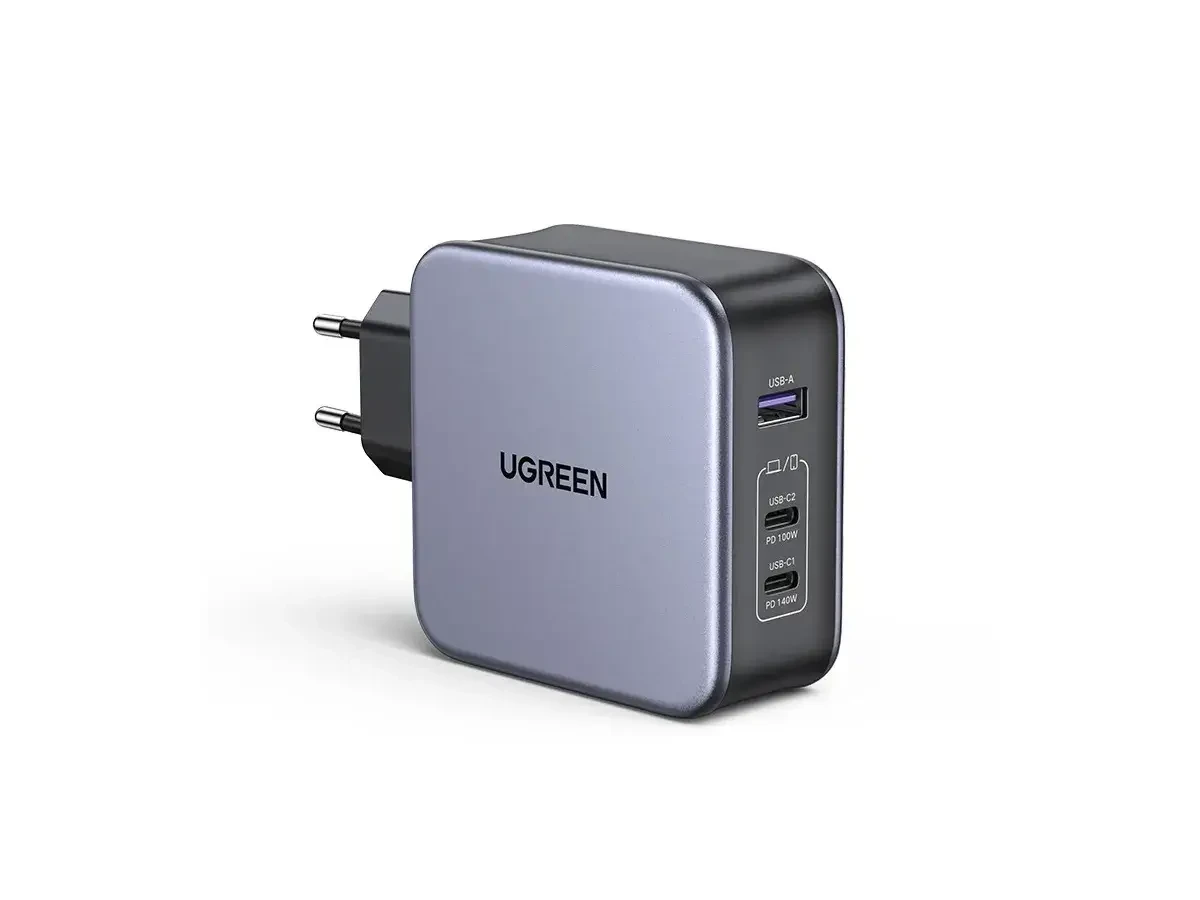 מטען קיר 3 חיבורים USB ו Type-C הספק 140W בצבע שחור UGREEN | 90549 | PD 3.1 Fast Charger – תמונה 4