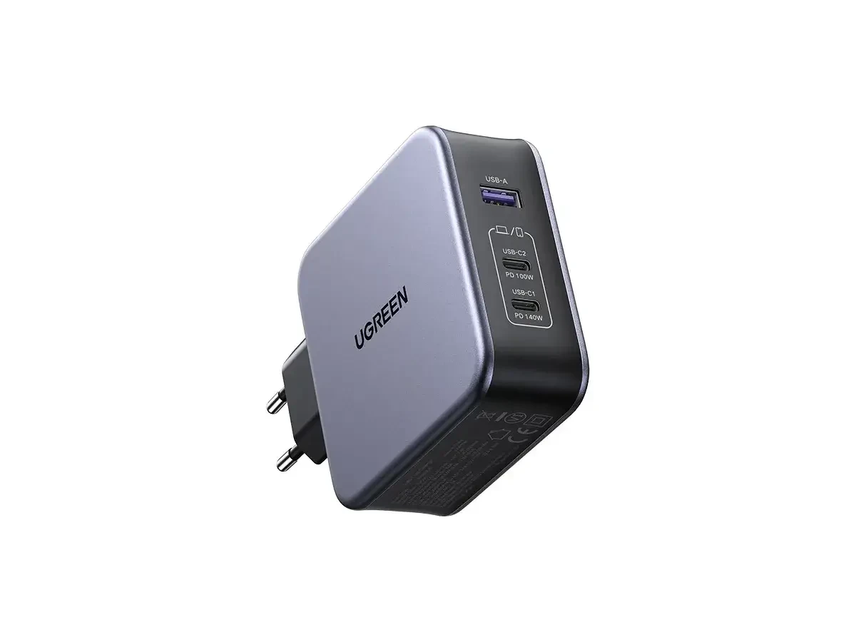 מטען קיר 3 חיבורים USB ו Type-C הספק 140W בצבע שחור UGREEN | 90549 | PD 3.1 Fast Charger – תמונה 2