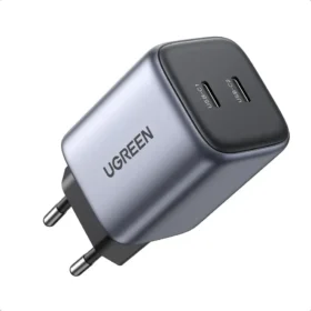 מטען קיר 2 חיבורים Type-C הספק 45W בצבע שחור UGREEN | 90573 | GaN Fast Charger