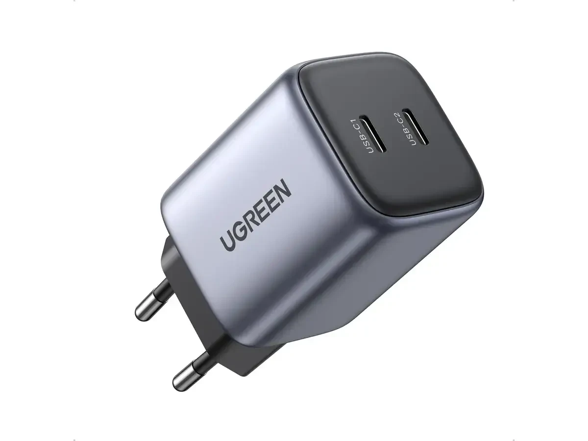 מטען קיר 2 חיבורים Type-C הספק 45W בצבע שחור UGREEN | 90573 | GaN Fast Charger