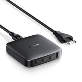 מטען שולחני מהיר 4 חיבורים USB ו Type-C הספק 100W בצבע שחור UGREEN | 70870 | Fast Charger