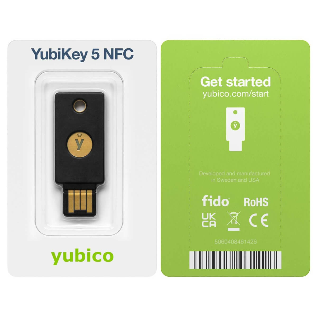 מפתח אבטחה ואימות 5060408461426 YubiKey | 5 NFC - אריזת TRAY – תמונה 5