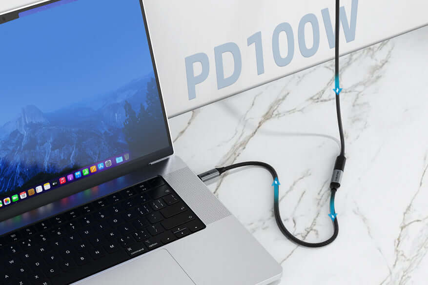כבל מאריך CableTime  CU21H  10Gbps  PD 100W  USB3.1 Gen 2 USB-C Male To USB-C Female Extension
