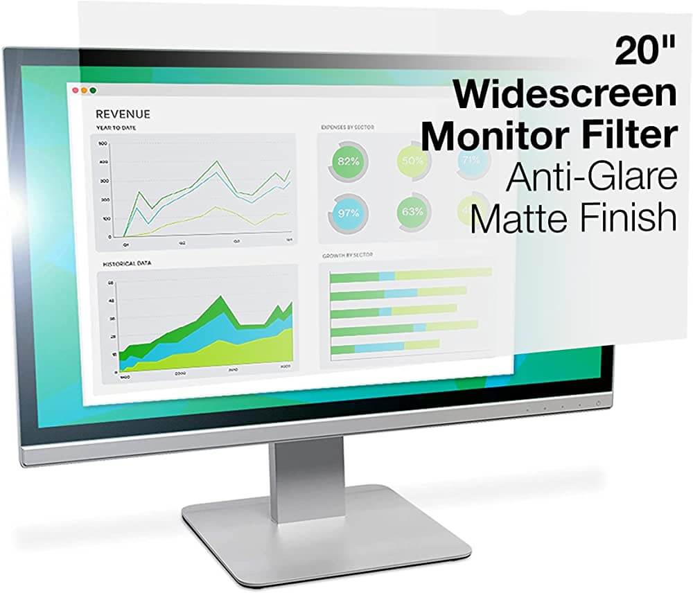 מגן נגד השתקפות Anti-glare למסך מלא 3M™ | AG200W9B | Anti-Glare Filter | "20