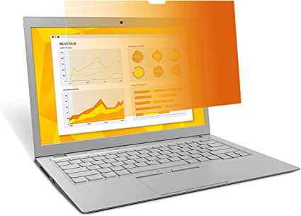מגן נגד השתקפות למחשב נייד 3M™ | GF156W9B | COMPLY™ Flip Flip 15.6' | Gold Privacy