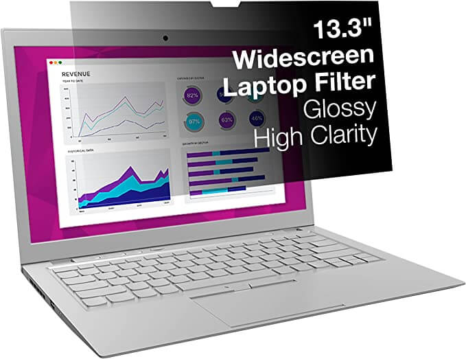 מגן נגד השתקפות למחשב נייד 3M™ | HC140W9B | COMPLY™ Flip Attach 14' | Gold Privacy | High Clarity