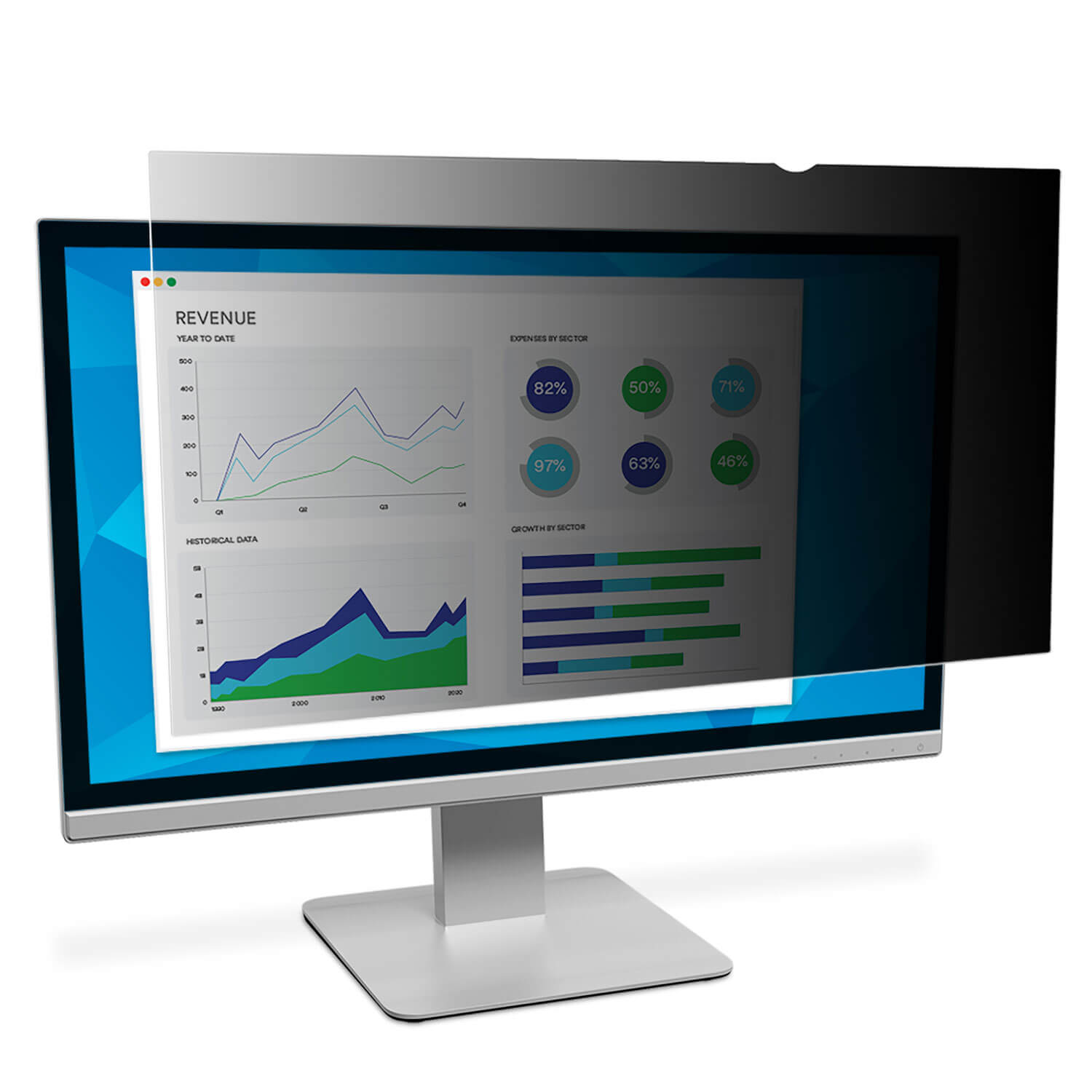 מגן נגד השתקפות למסך מלא 3M™ | PF340W2B | Full Screen Monitor | "34