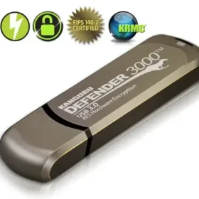 כונן מוצפן רמה 3 חיבור USB3.0 מוסמך Kanguru | KDF3000-8G | Defender 3000™ SuperSpeed | USB 3.0