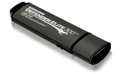 כונן מוצפן רמה 3 חיבור מוסמך Kanguru | KDFE300-32G | Defender Elite300™ | USB 3.0