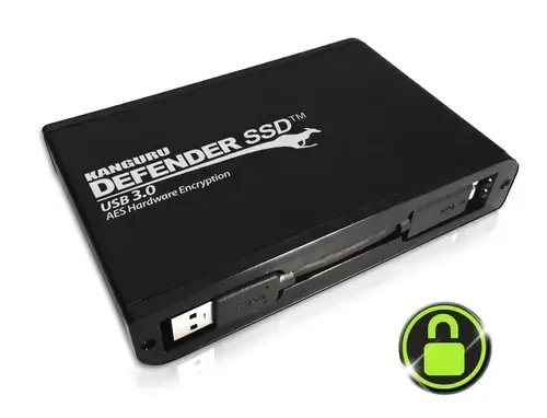 כונן קשיח מוצפן חיבור מוסמך Kanguru | KDH3B-35-500SSD | Defender SSD 35 | Encrypted USB3 Solid State Drive