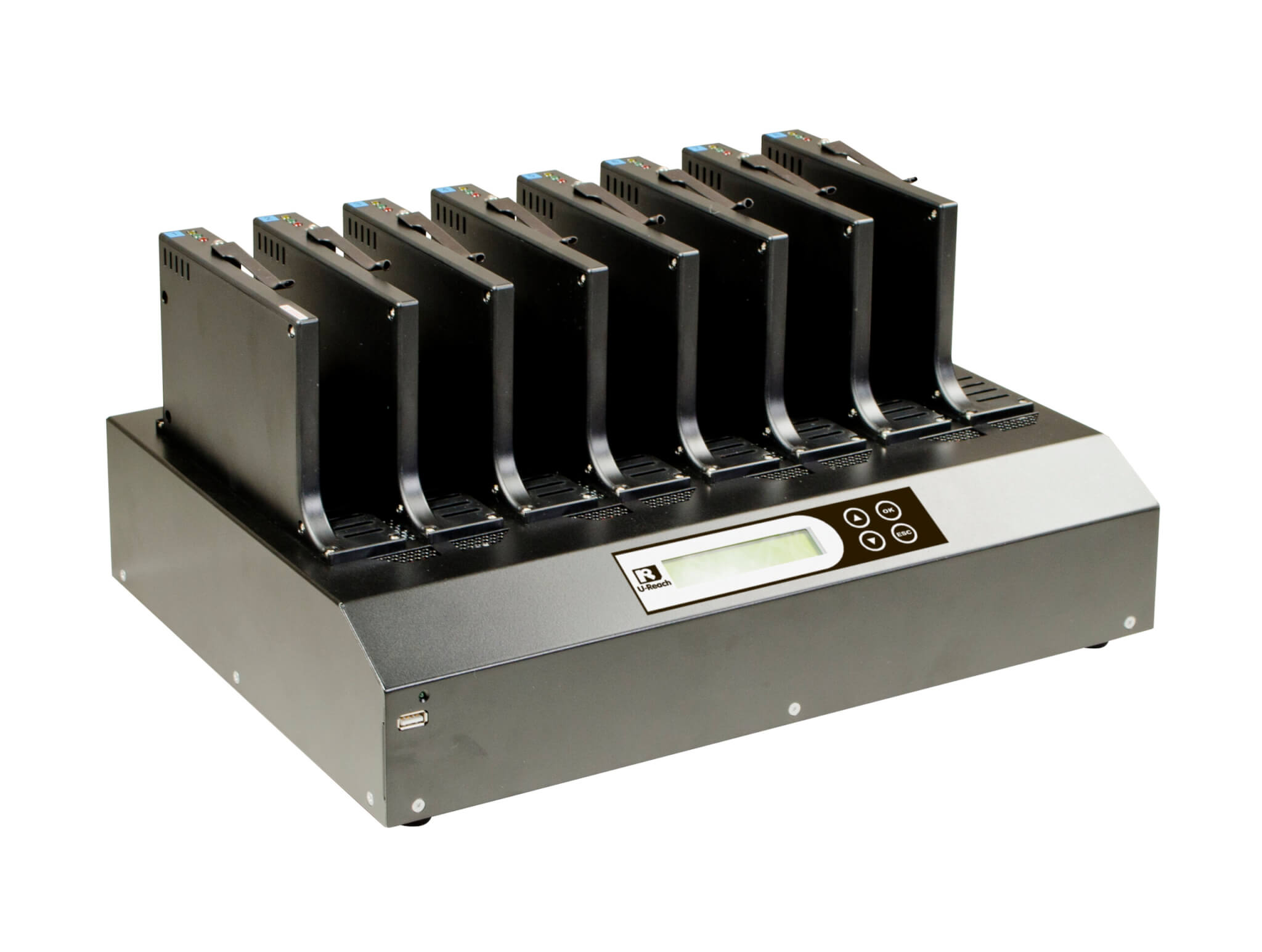 שכפול וניקוי 1 עד 7 SATA II HDD/SSD במהירות של עד 18GB לדקה UREACH | IT700H