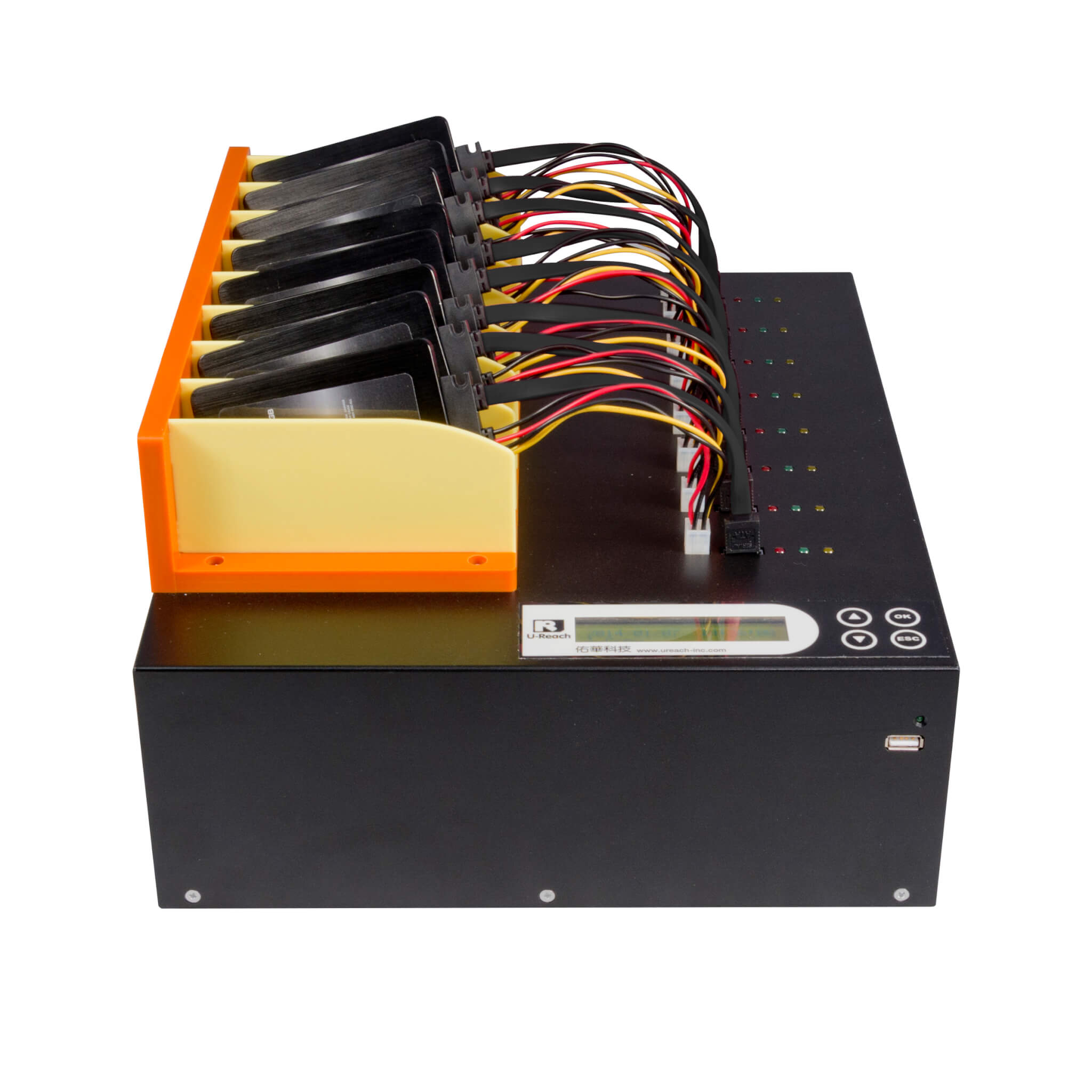 שכפול וניקוי 1 עד 23 SATA II HDD/SSD במהירות של עד 18GB לדקה UREACH | MT2400H