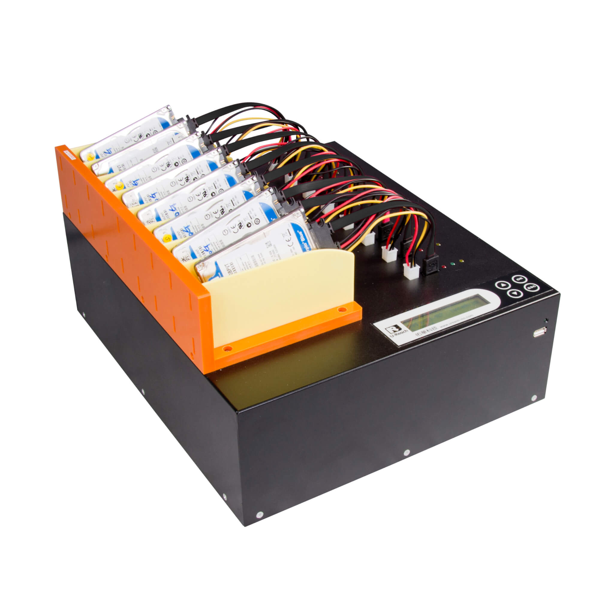 שכפול וניקוי 1 עד 23 SATA II HDD/SSD במהירות של עד 18GB לדקה UREACH | MT2400H