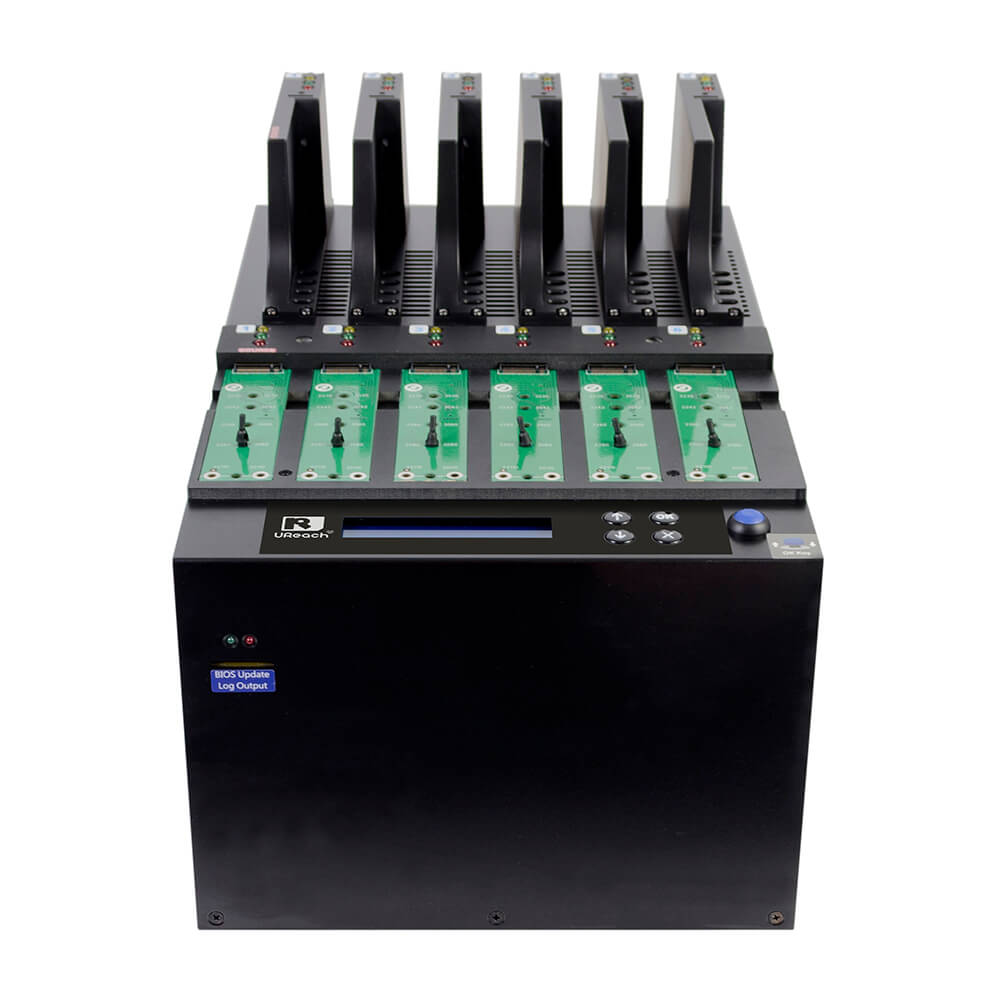 שכפול 1 ל- 5 זיהוי אוטומטי NVMe/SATA PCIe SSD במהירות של עד 24GB לדקה UREACH | PHS600SAS